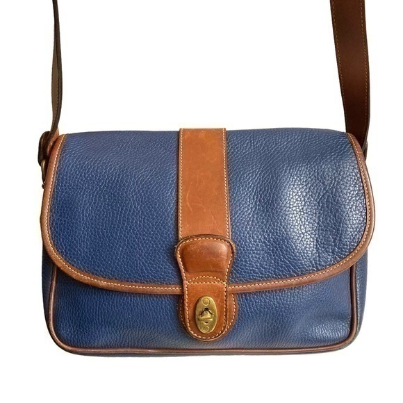 Coach Sheridan Blue And Brown Leather